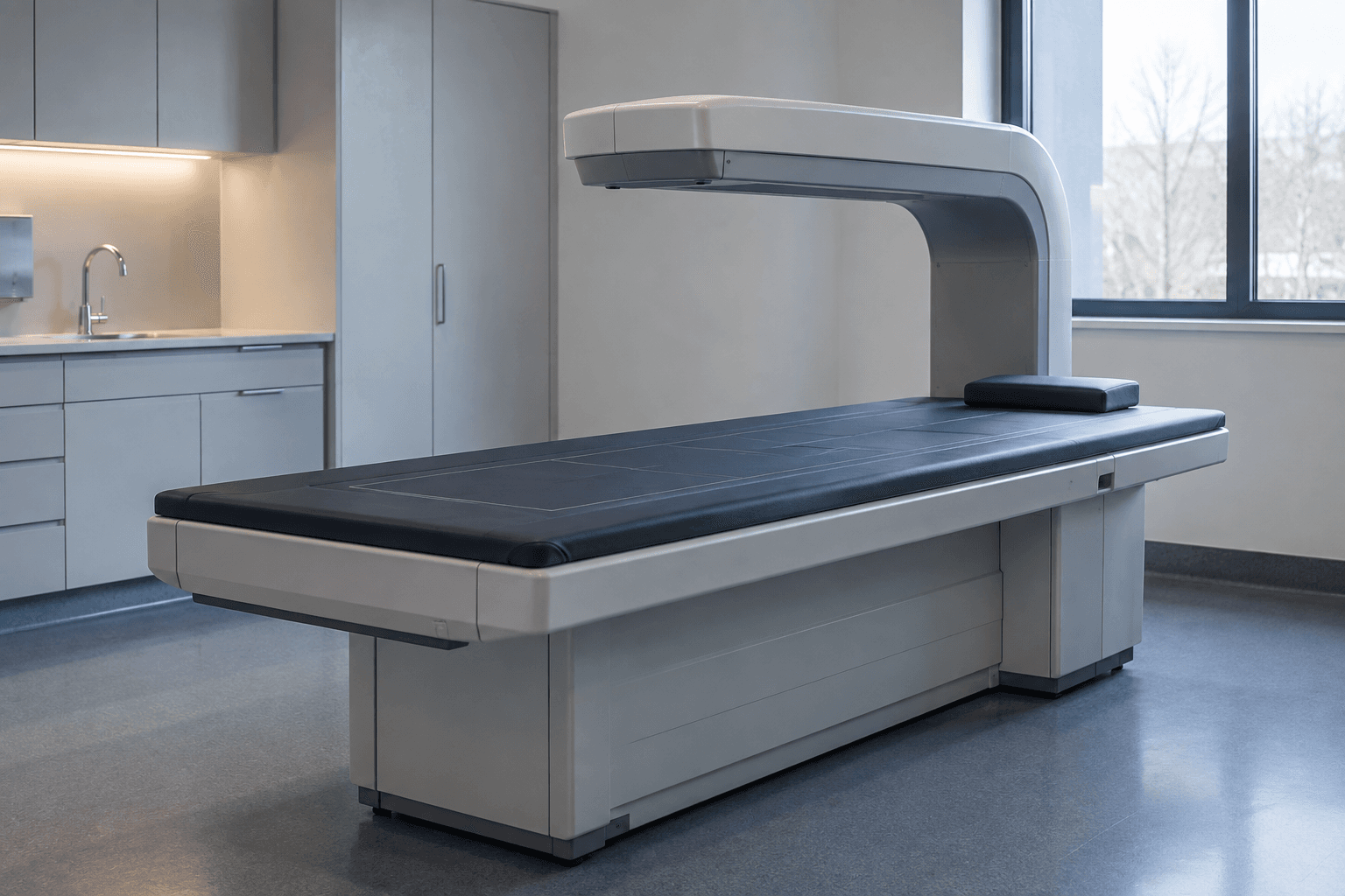 DEXA body composition scanner in a clinic room
