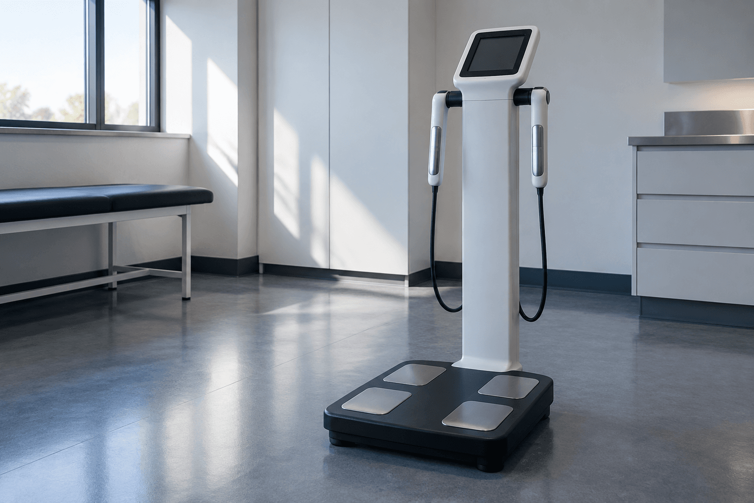 InBody bioelectrical impedance analyser with hand grips and foot plates
