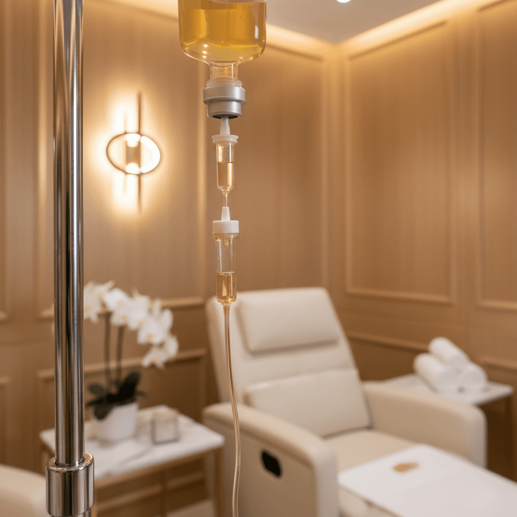 NAD+ IV infusion session at Genoryx longevity clinic in Hyderabad