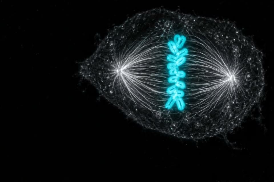 Fluorescence micrograph of a dividing cell